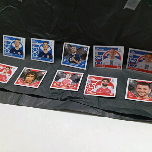 Topps Euro 2024 football stickers used