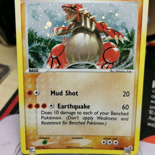 Pokemon card Groudon 102/101 Holo vintage like new