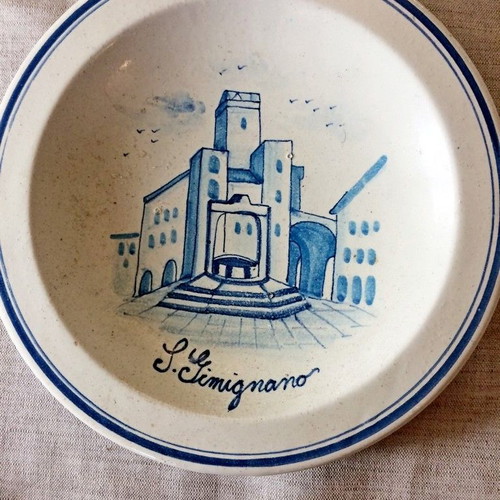 Decorative plate San Gimignano Tuscany Italy
