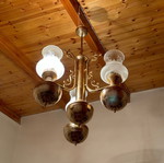 Bronze ceiling light 3-bulb used