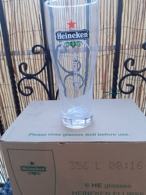 Ποτήρια μπύρας Heineken καινούργια, σετ 6, 500ml