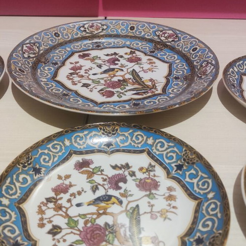 Vohenstrauss vintage porcelain plates set of 7 with Oriole Decor like new