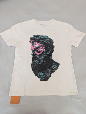 Forgotten Faces Heavyweight Graphic T-Shirt size S, cream