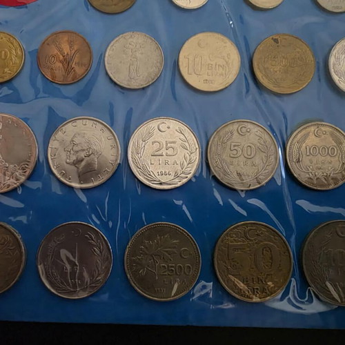 Turkish coins like new, pack of 32 pieces
