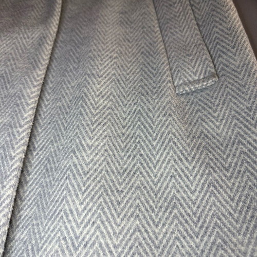 Bershka coat XS gray like new, oversize herringbone