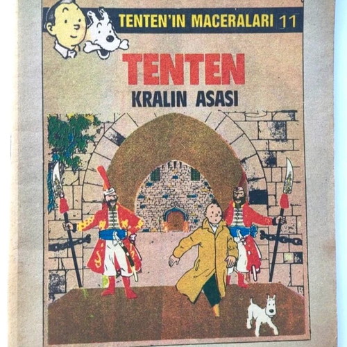 Comics The Adventures of Tintin The Scepter of Ottokar used, Turkish edition 1989