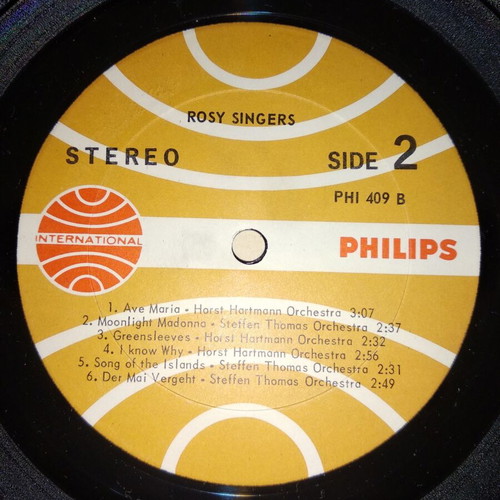 The Rosy Singers vinyl record used, folk