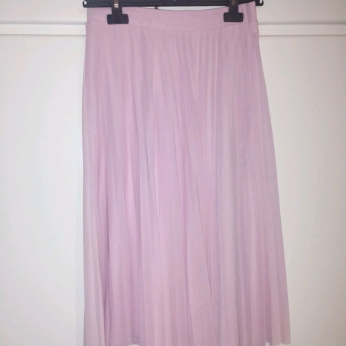 Bershka pink pleated skirt like new, size L