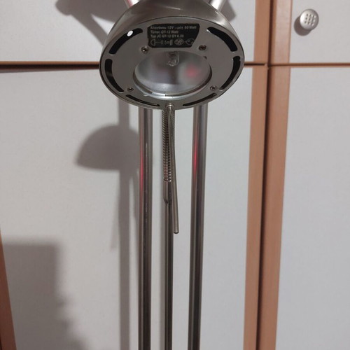 Floor lamp with 2 dimmers used, metal, 183 cm height