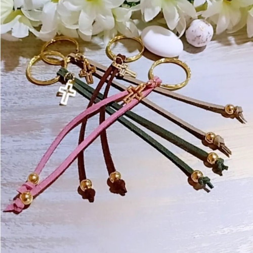 Handmade Martyrika Keychains with Suede Cord in Various Colors