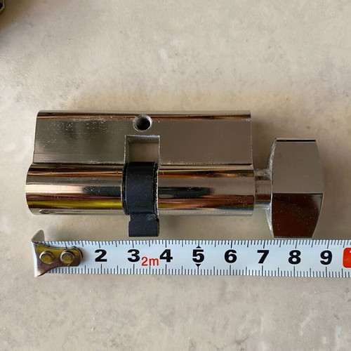 Set of interior door handles and locks, new, coffee brown and champagne