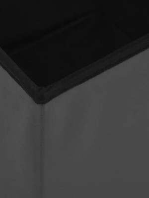 Σκαμπό Αποθήκευσης Πτυσσόμενο Γκρι από PVC