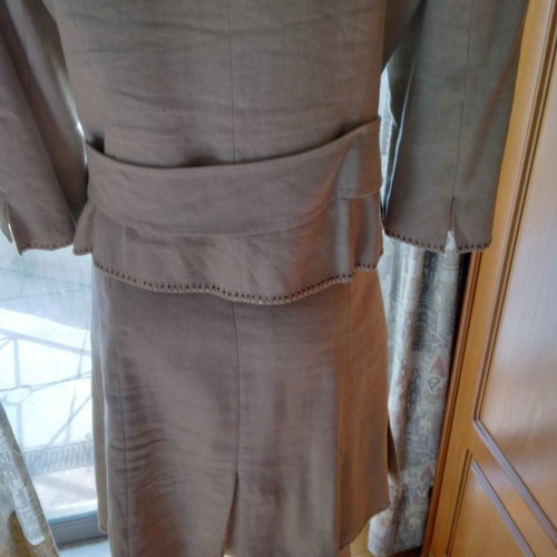 Zara beige suit used, size M/L, linen and viscose