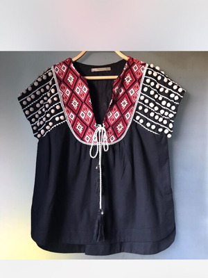 Women's boho blouse like new, cotton, size M, SFERA