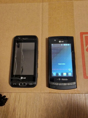 LG phones, two with one battery, one missing stylus