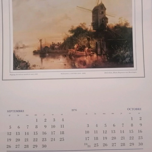 Vaka art calendar 1976 used, painters of romanticism