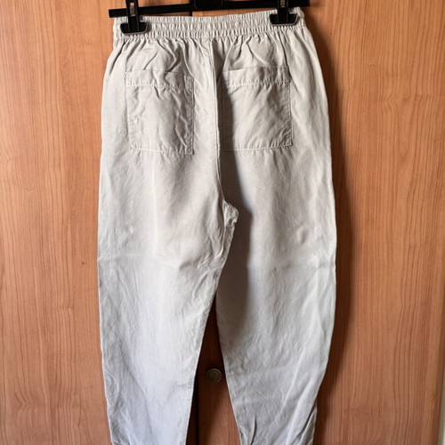 Zara light grey pants with elastic waist barrel