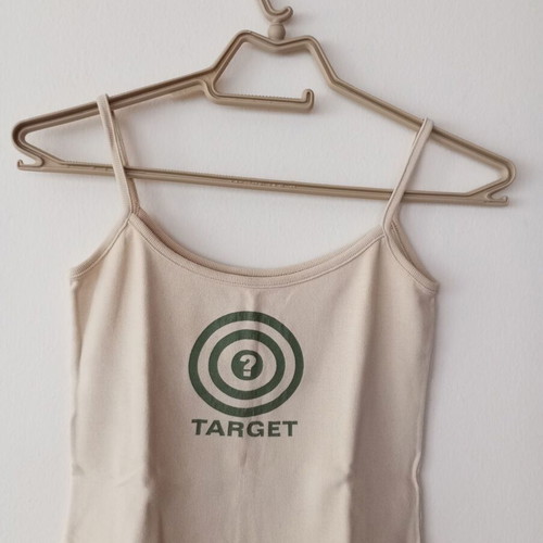 Beige Crop Top with "TARGET" Print like new