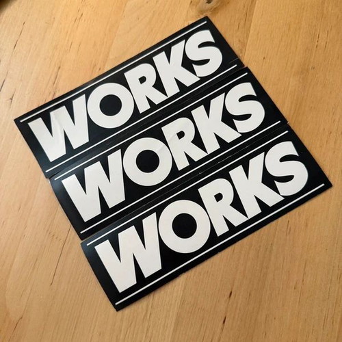 Works stickers like new, set of 3 pieces