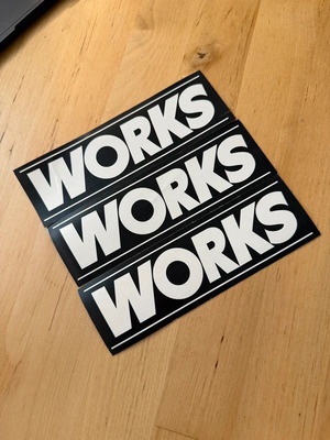 Works stickers like new, set of 3 pieces