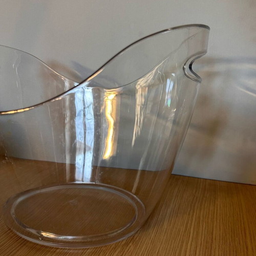 Champagne bucket large transparent like new, suitable for wines