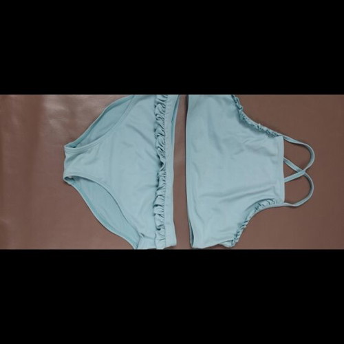 Girls' bikini size 10 like new, turquoise