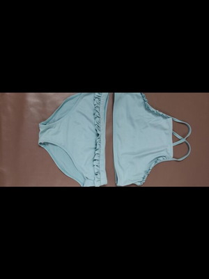 Girls' bikini size 10 like new, turquoise