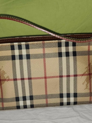 Burberry Vintage Check дамска чанта за рамо като нова, бежова и кафява