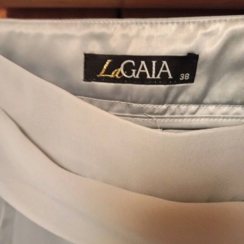 Satin pants like new, gray silver, size M