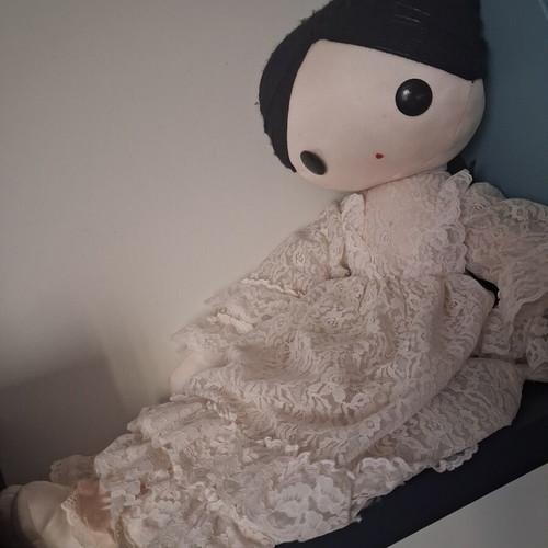 Handmade vintage dolls, set of 2, 75 cm tall