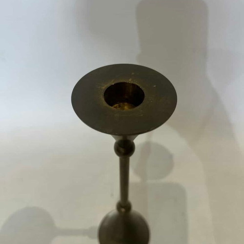 Vintage brass candlestick used 21.5x6 cm