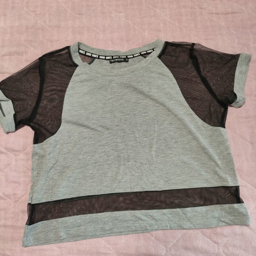 Short Sleeve Shirt used, size S, black and gray