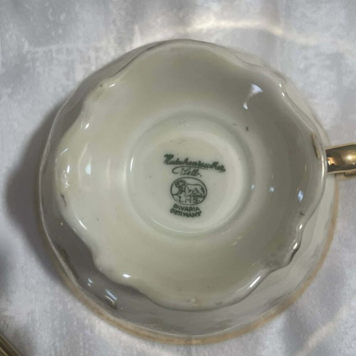 Lorenz Hutschenreuther Selb Bavaria porcelain tea set, new, 15 pieces