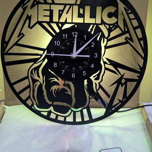 Metallica wall clock with led lighting and analog display new