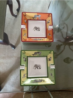 Hermès ashtrays set of 2 from Paris Africa collection like new