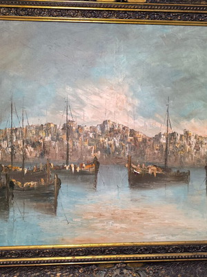 Th. Gkionis Oil Painting 1981 New