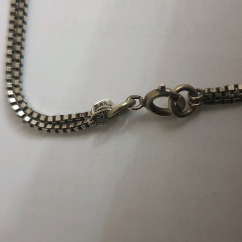 Women's necklace handmade from alpaca with 925 silver chain like new