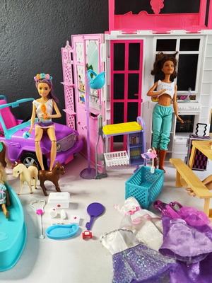 Barbie παιχνίδια μεταχειρισμένα, κούκλες, κουκλόσπιτο, αυτοκίνητο, parts