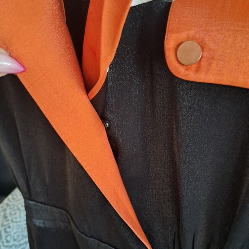 Ipekyol jumpsuit like new, size M, black and orange