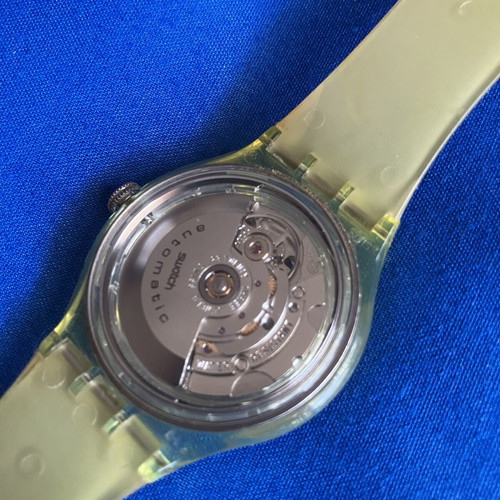 Swatch automatic wristwatch, light green
