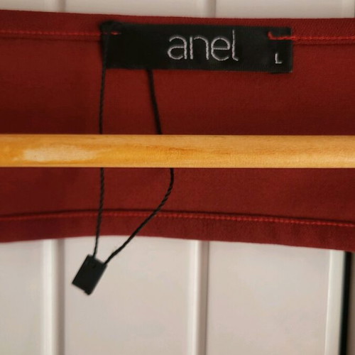 Anel dress red burgundy mini fitted new, size Large