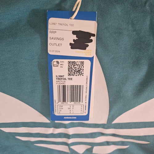 Adidas εφηβικό μπλουζάκι καινούργιο, small, τιρκουάζ