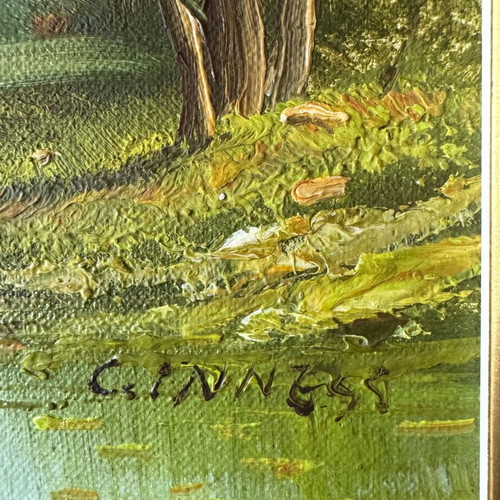 C. Inness Framed Oil Painting like new