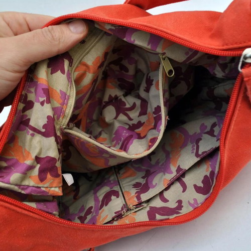 Levi's Y2K canvas shoulder bag used, red and orange