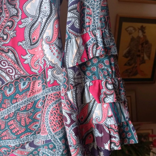 Vilagallo blouse like new, size L, blue and green