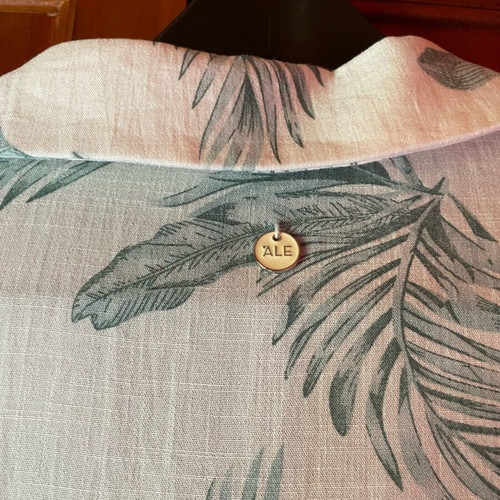 A.L.E. dress like new, viscose, white and turquoise, size M