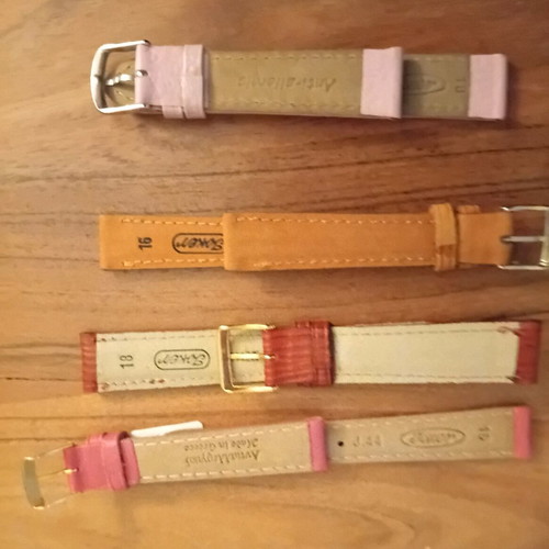 Watch straps new, set of 4 pieces