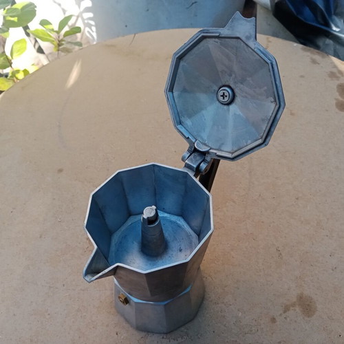 Italian Espresso Coffee Pot like new, aluminum, 13 cm height