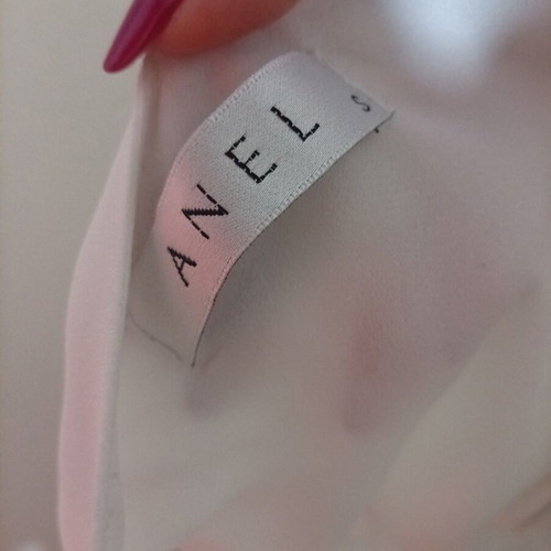Anel modern white off-shoulder blouse, three-quarter sleeves