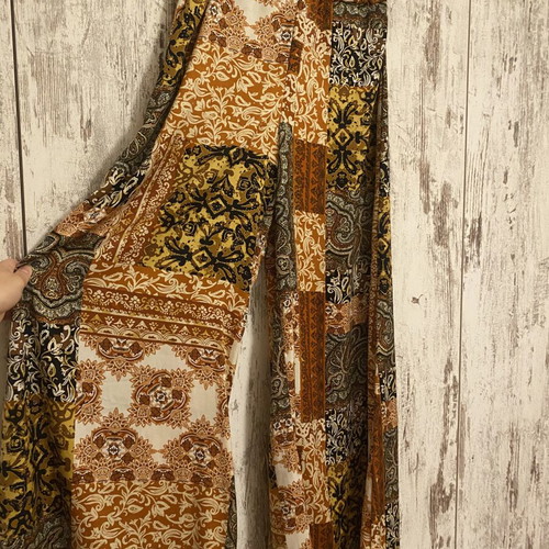 Calliope Patchwork Wide Leg Palazzo Pants XS–M like new
